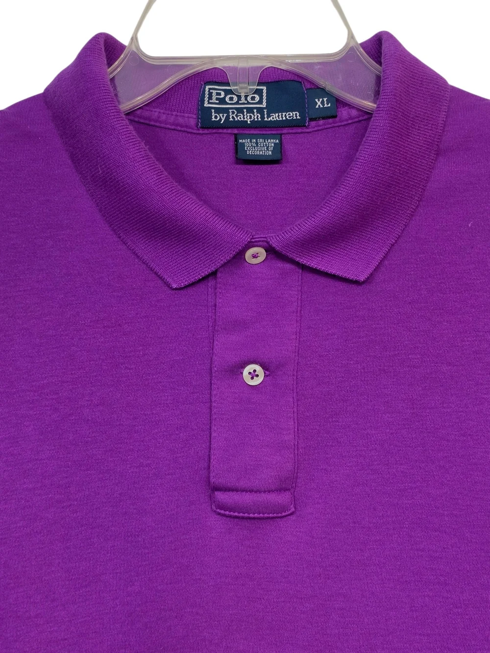 Vintage 90s Polo Ralph Lauren Men's XL Purple Polo Shirt Green Pony